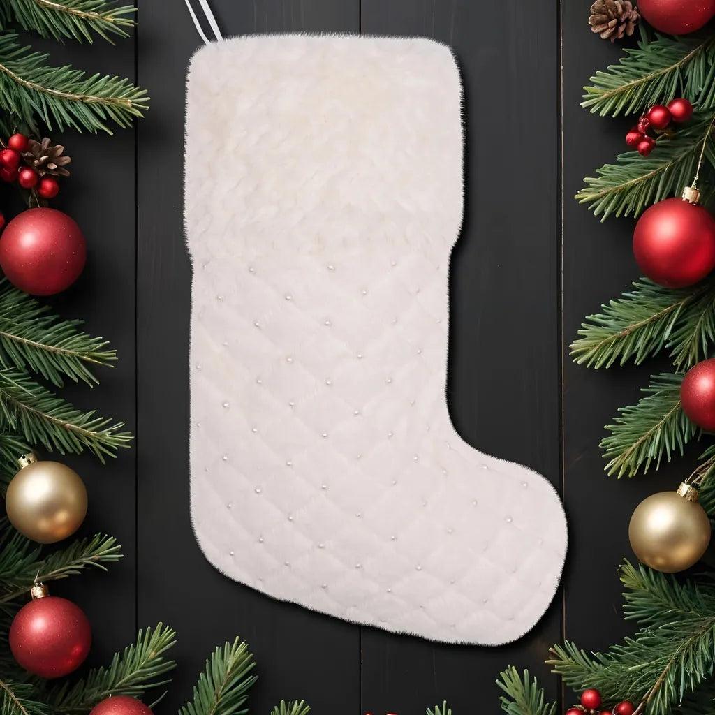 Luxury Bouclé Sequin Christmas Stocking Collection