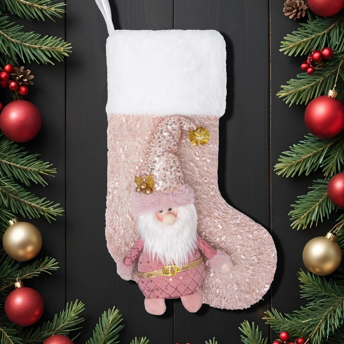 NEW 2025: Glitter Stocking Collection β Luxury Embroidered Christmas Designs with Personalisation