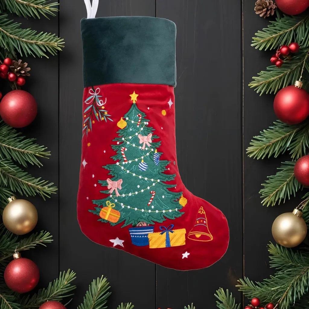 Classic Christmas Stocking Collection – Embroidered Flannelette Designs