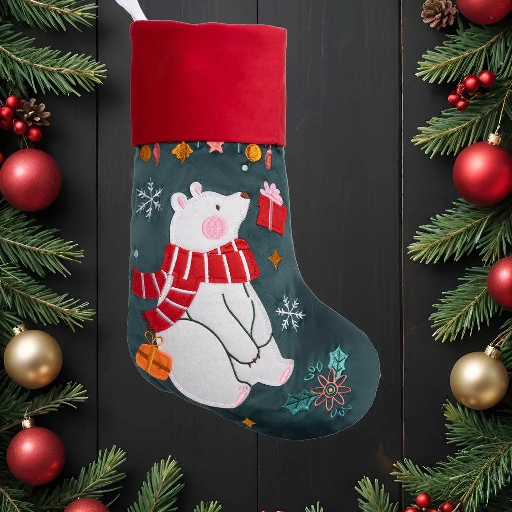 Classic Christmas Stocking Collection – Embroidered Flannelette Designs