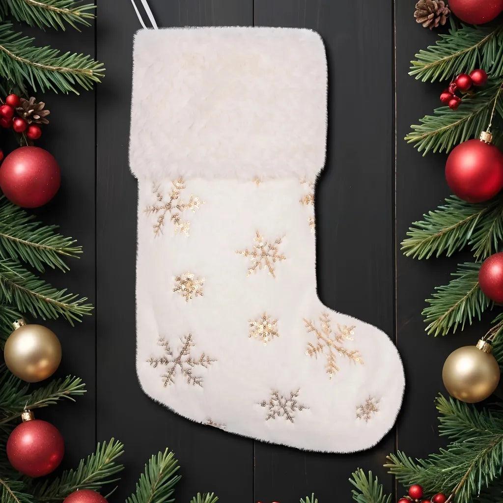 Luxury Bouclé Sequin Christmas Stocking Collection