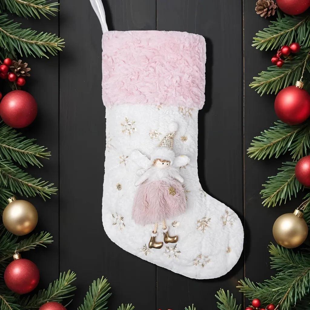 Pink Glitter Stocking Collection – Luxury Embroidered Christmas Designs