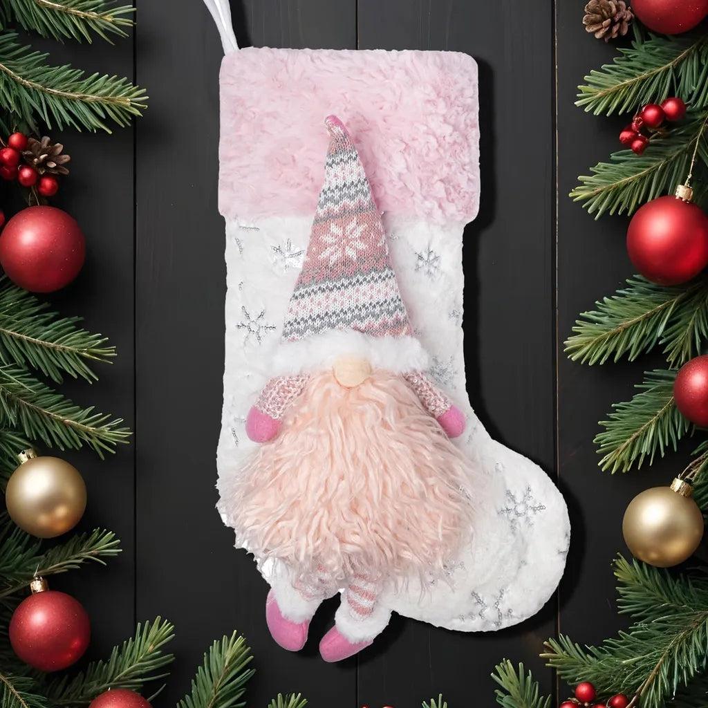 Pink Glitter Stocking Collection – Luxury Embroidered Christmas Designs