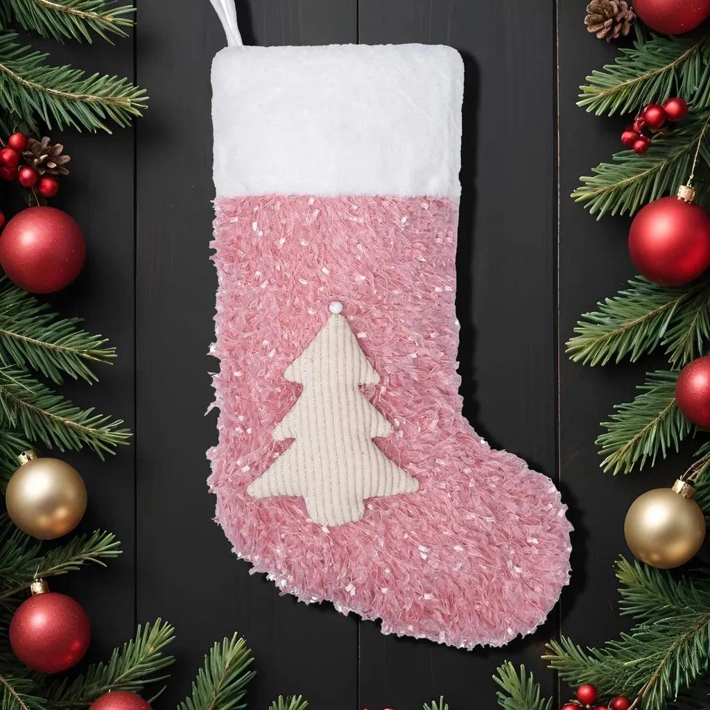 Pink Glitter Stocking Collection – Luxury Embroidered Christmas Designs