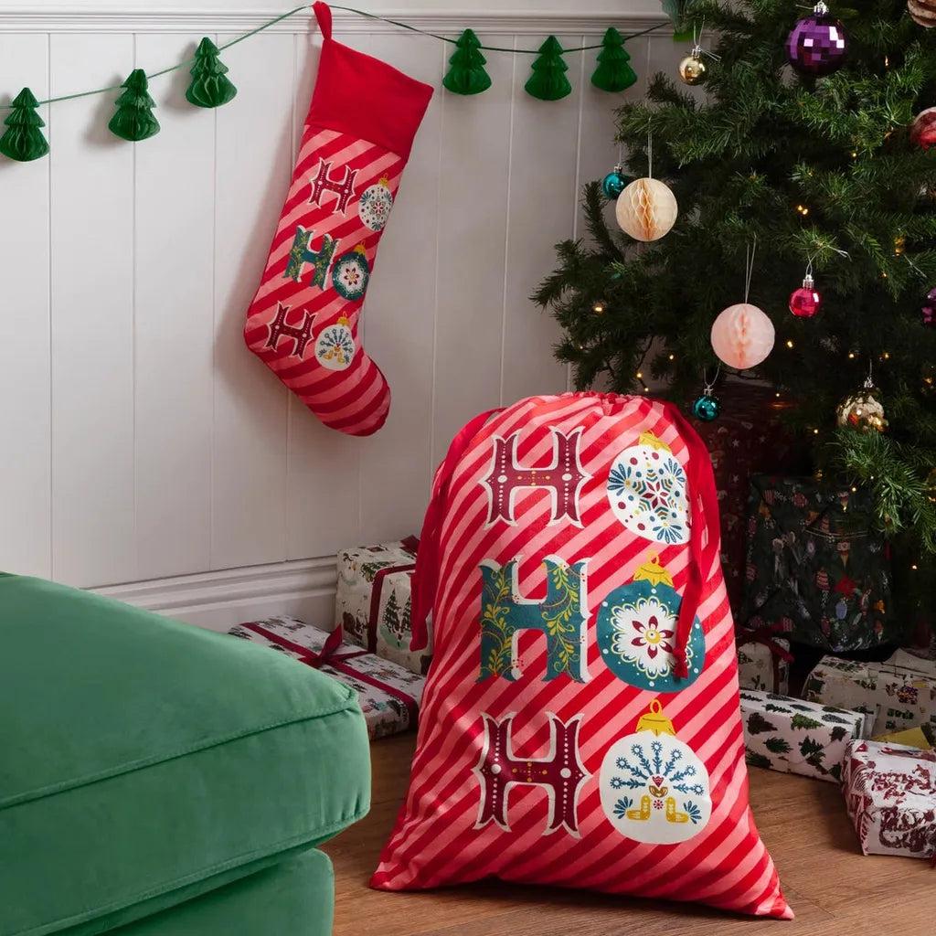 Traditional Stocking & Sack Collection – Printed Velvet Christmas Sets with Personalisation