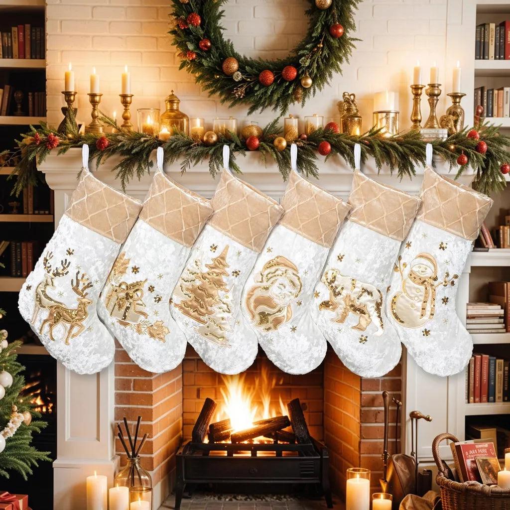Velvet Stocking Collection - Embroidered Christmas Stockings with Personalisation