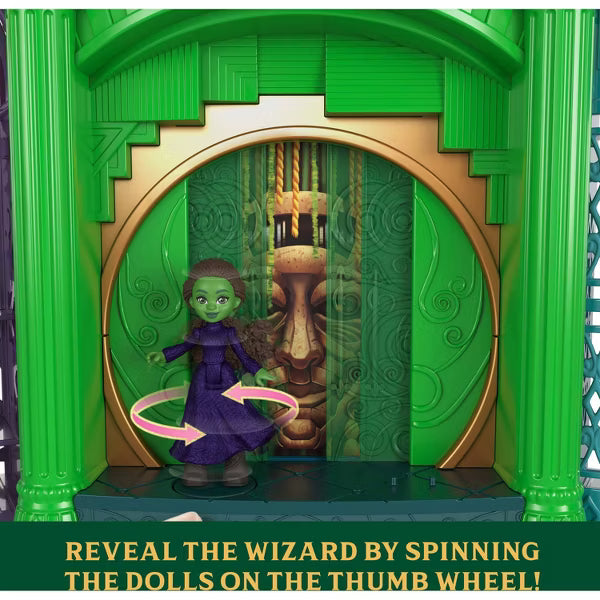 Bring the Magic of Emerald City Home

Step into the dazzling world of Emerald City with this enchanting playset inspired by Universal Pictures’&nbsp;Wicked&nbsp;movie. Designed for immersive 360° storytelling, the&nbsp;Wicked Emerald City Small Doll Playset&nbsp;lets kids recreate magical movie moments and dream up brand-new adventures in Oz.

The modular set includes two 2.75-inch small dolls—Elphaba and Glinda—dressed in their signature looks with fun, bobbling heads for extra playfulness. 