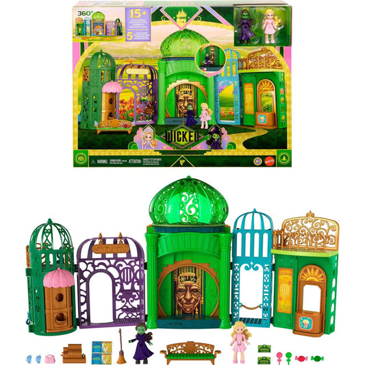Step into the dazzling world of Emerald City with this enchanting playset inspired by Universal Pictures’&nbsp;Wicked&nbsp;movie. Designed for immersive 360° storytelling, the&nbsp;Wicked Emerald City Small Doll Playset&nbsp;lets kids recreate magical movie moments and dream up brand-new adventures in Oz.

