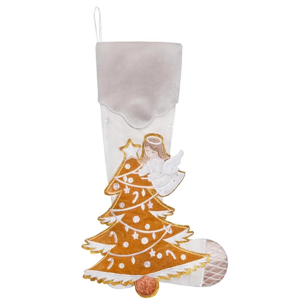 XL Vintage 2.5D Christmas Stocking Collection – Embroidered Knee-High Holiday Stockings