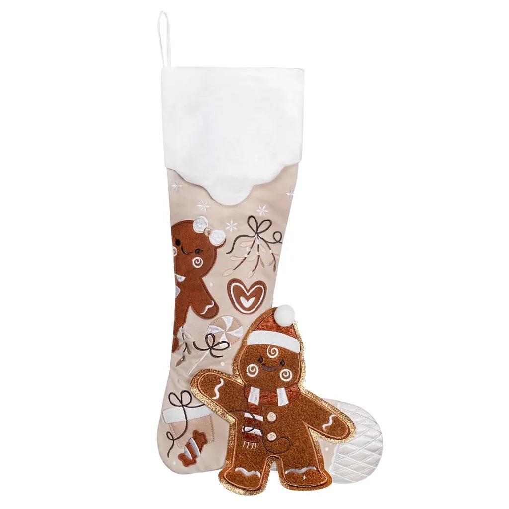 XL Vintage 2.5D Christmas Stocking Collection – Embroidered Knee-High Holiday Stockings